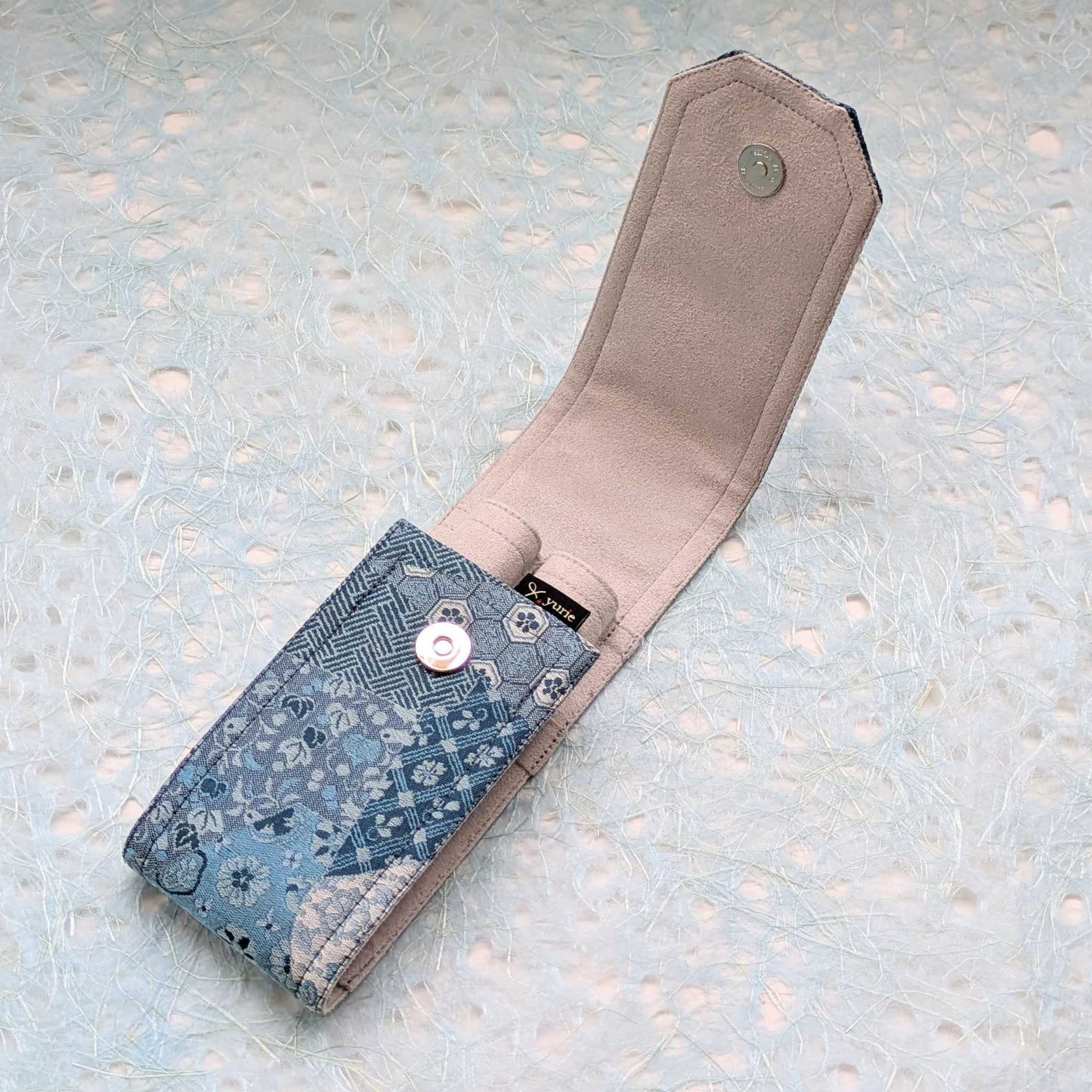 Blue Kaleidoscope 2 pen case, Extra large size BUNGUBOX x yurie