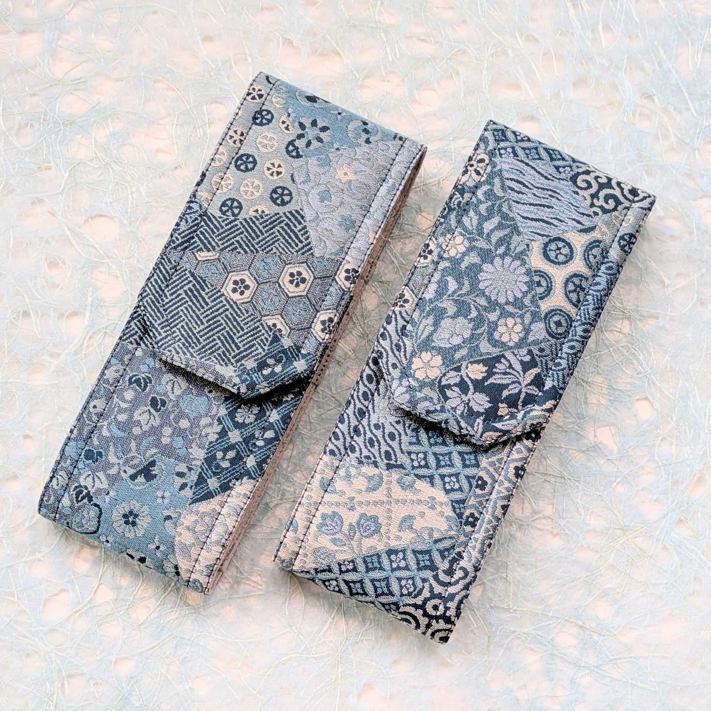 Blue Kaleidoscope 2 pen case, Extra large size BUNGUBOX x yurie