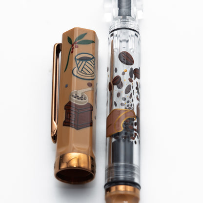 Quartier latin Latte Wajima Makie fountain pen, TWSBI ECO