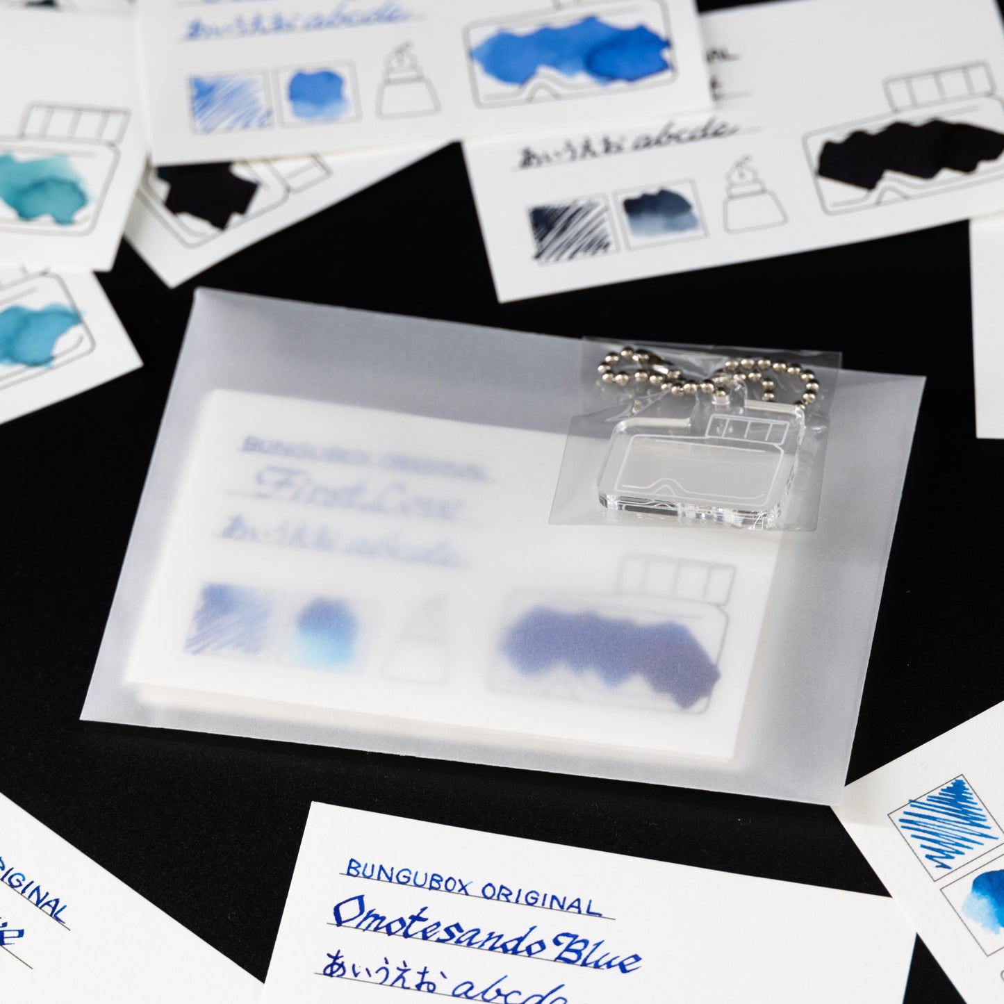 Ink tells more Ink Sample Cards (blues)