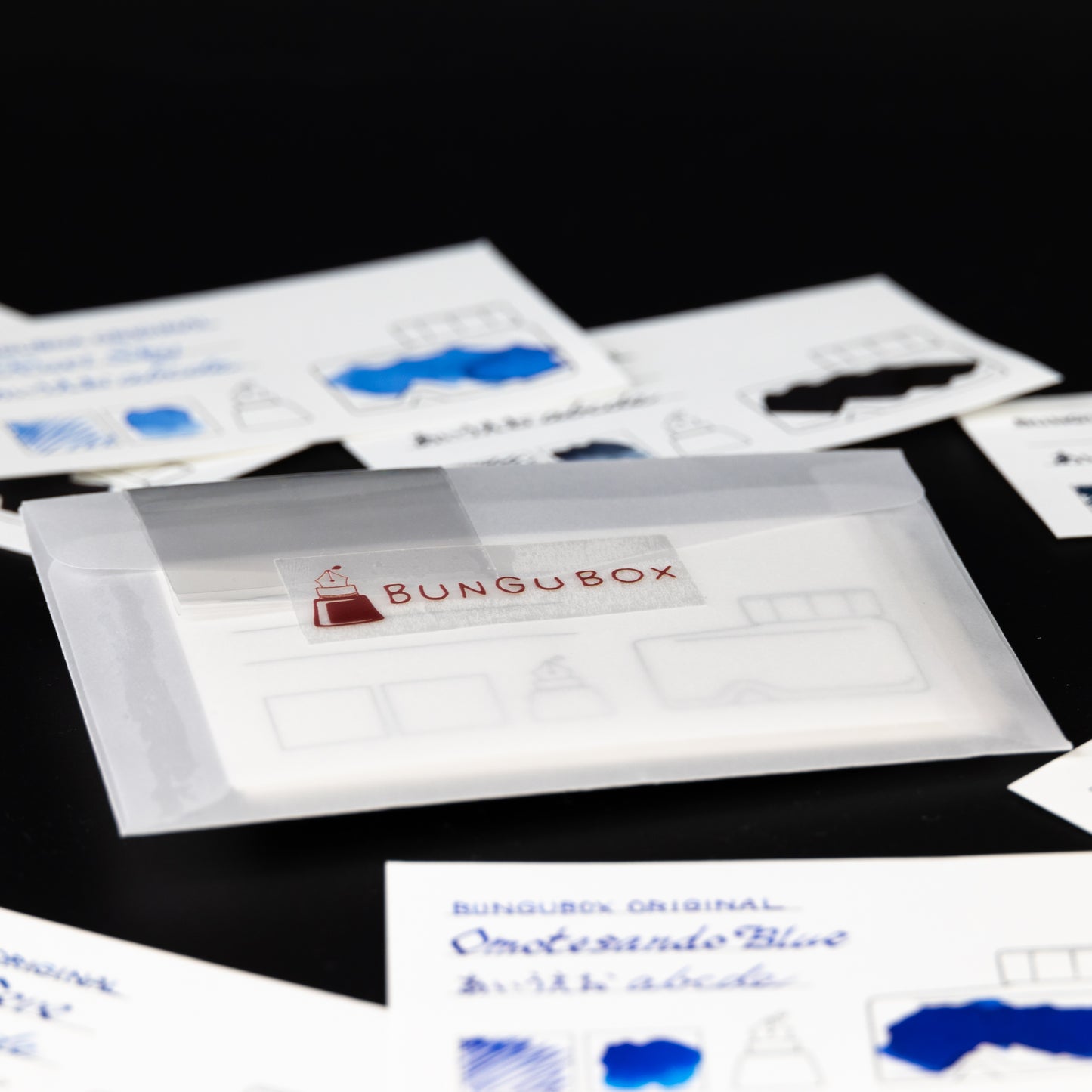 Ink tells more Ink Sample Cards (blues)