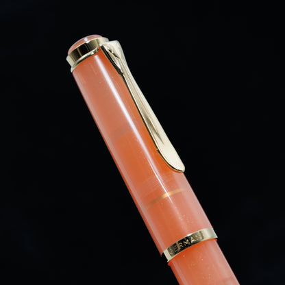 Pelikan M200 Apricot Achat fountain pen with the Edelstein Ink Set