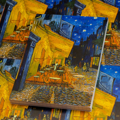 Café Terrace at Night Bumpy Memo Pad for Fountain Pens