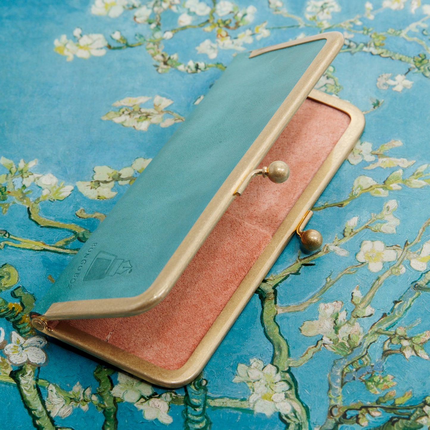 Almond Blossom, Metal Clasp Pen Case for 2 short pens, BUNGUBOX x Penguin Kaban-sha