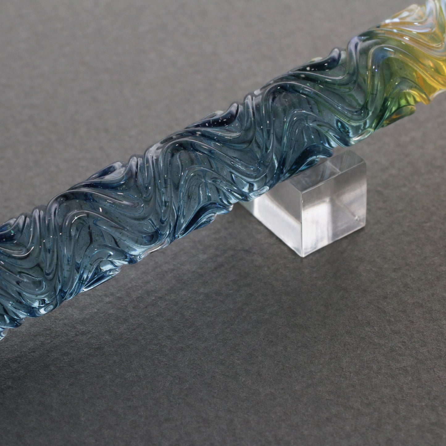 FUJIYAMA BLUE Swell Dual-sided Glass Pen, BUNGUBOX x Synchronicity Glass Art