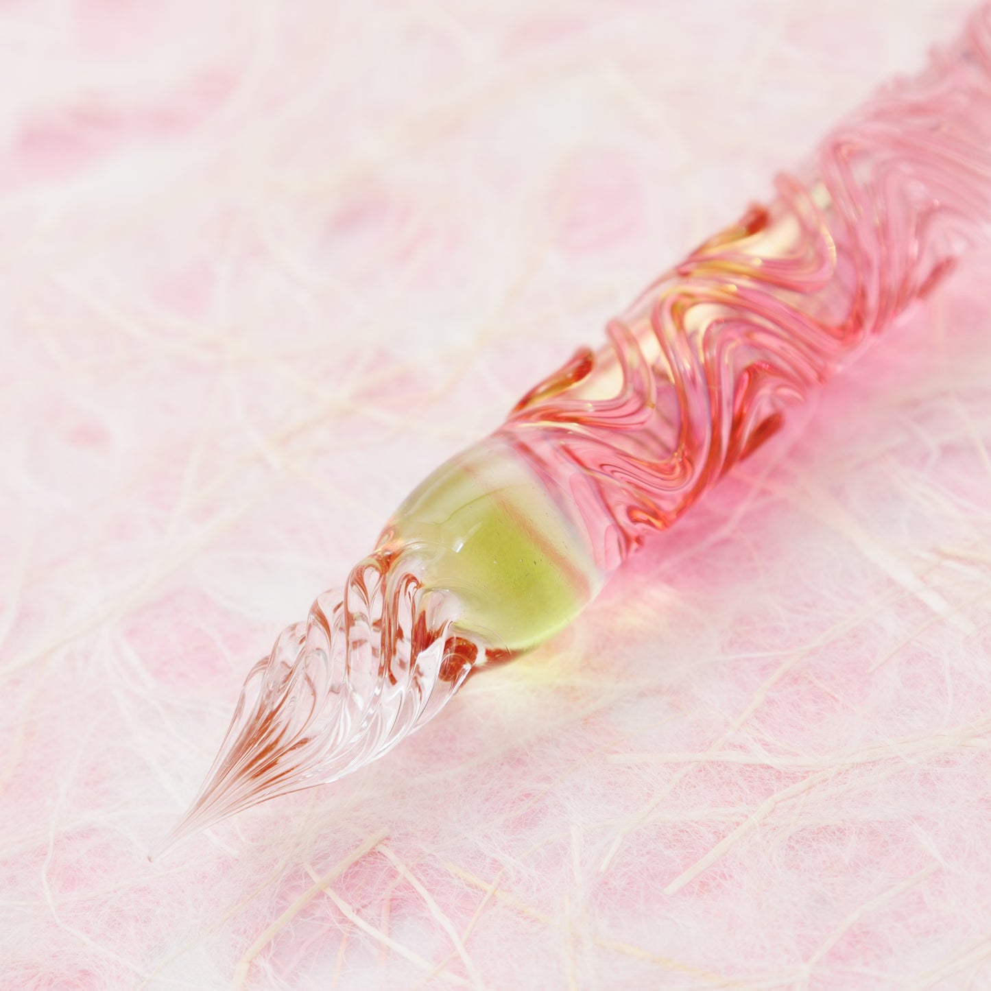 Lingering Cherry Blossoms Swell Dual-sided Glass Pen, BUNGUBOX x Synchronicity Glass Art